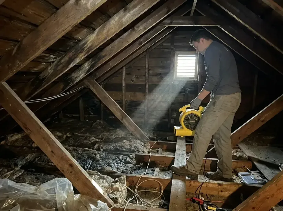 attic-water-damage-drying-proc-007 — frequently asked questions, Emergency Water Extraction & 24/7 Flood Response in Wolffor…